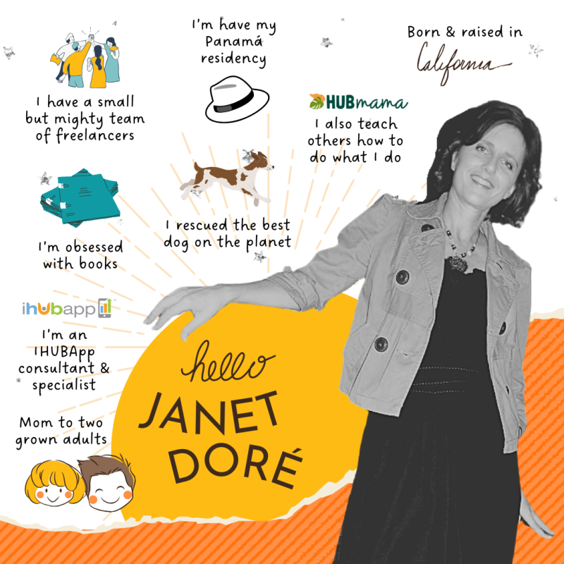 Funky Janet Bio Janet Doré, Chief Everything Officer of Scribaceous, Inc. — Your Resource for Small Business Services | SCRIBACEOUS.COM
